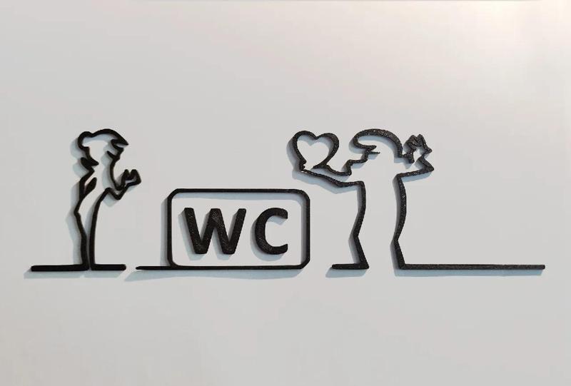 WC door hanger from the iconic cartoon "La Linea" Balum Balum.   