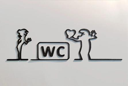 WC door hanger from the iconic cartoon "La Linea" Balum Balum.   