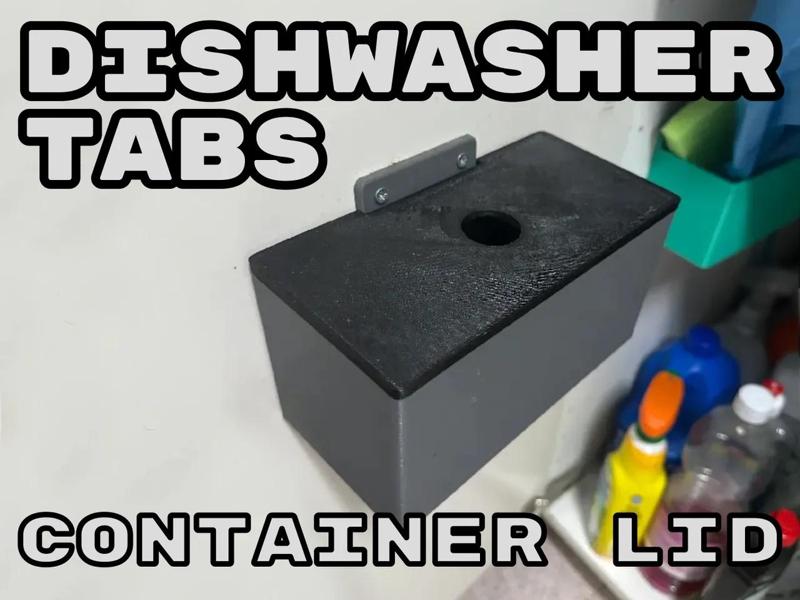 Dishwasher tablets container lid   