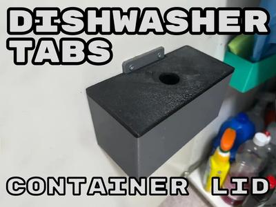 Dishwasher tablets container lid   