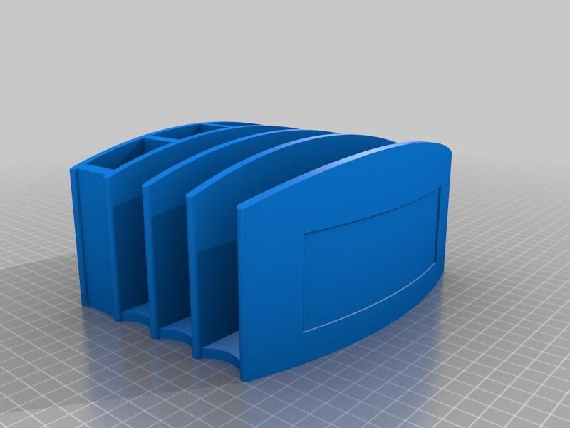 Curved Mail Caddy with Pencil Cup