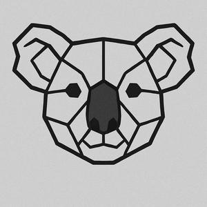 Koala Head - Minimalist geometric illustration   