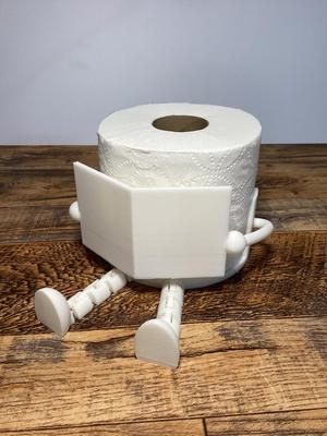 Articulated Reading Toilet Paper Buddy - The Funniest Addition To Your Desk!