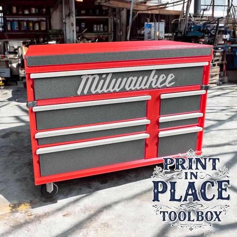 Mini Toolbox, Print in Place, No Supports, Milwaukee, Real, Miniature 