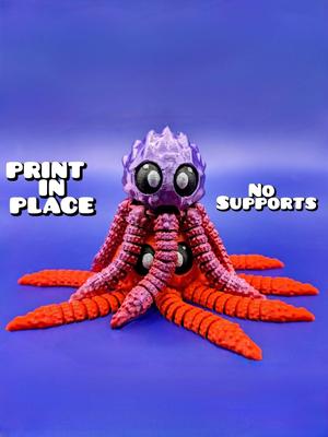 Cute Flexible Octopus - Print in Place