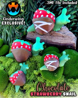 Tiny Chocolate Strawberry Snail