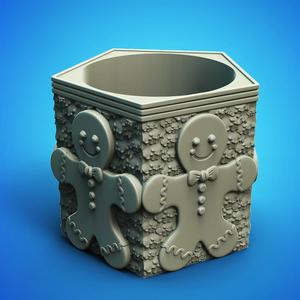 Winter Cookie Bottle Bottle Holder - STL Format 3D Printable Ready File