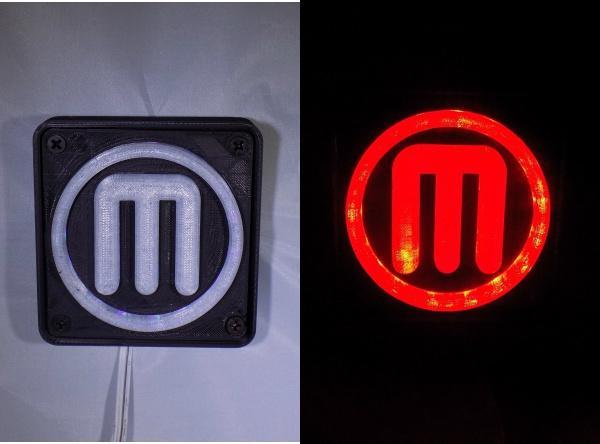 Makerbot M Logo LED Nightlight/Lamp