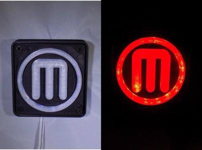 Makerbot M Logo LED Nightlight/Lamp