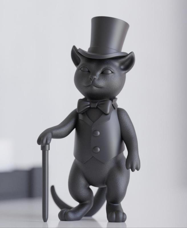 Dapper Cat Figurine – Elegant Gentleman Cat