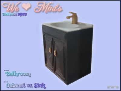 Dollhouse - Cabinet w. Sink 1:18 1:12