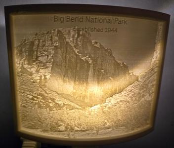 Big Bend National Park Nightlight Lithophane #2