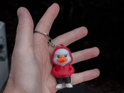 Chill Duck Guy Keychain
