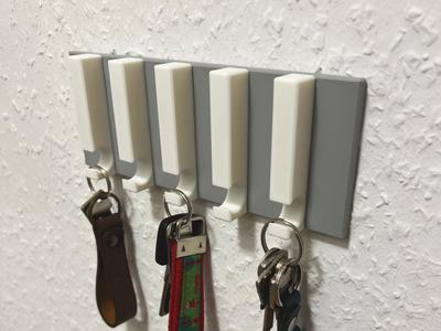Wall-Mounted Key Rack with 5 Hooks – No AMS Needed