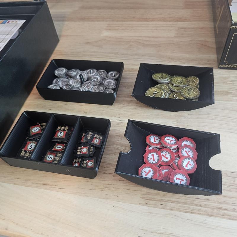 7 Wonders Second Edition Coin & Token Trays
