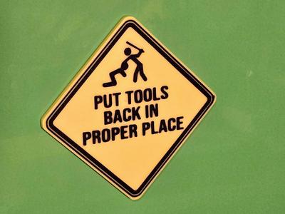 PUT TOOLS BACK IN PROPER PLACE Toolbox Magnet