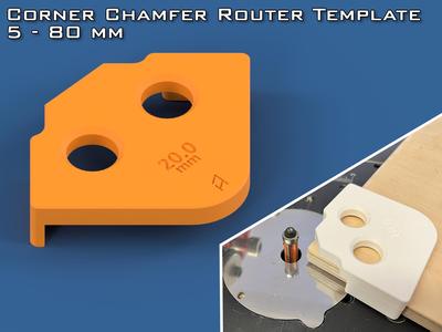 Corner Chamfer Router Template (5-80mm)