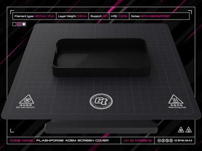 FlashForge AD5M Screen Cover (with USB Support)