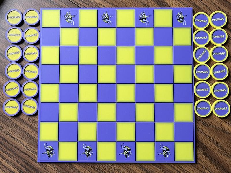 Minnesota Vikings Checker/Chess board