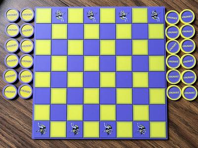 Minnesota Vikings Checker/Chess board