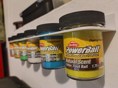 Wall holder for Berkley Powerbait 