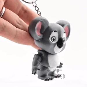 Cutie3D Articulated Koala Keychain - Cute Animal Keychain - Cute Backpack Keychain