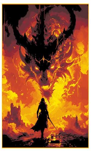 Face to Face - The Dragon and the Warrior, Friends or Foes?  - Wall art