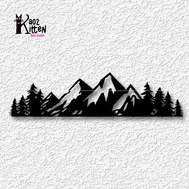 mountains cabin decor snowy forest minimal style decor