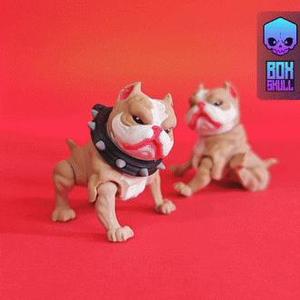 AMERICAN BULLY PUPPY - PET - FLEXI - ARTICULATED - PRINT IN PLACE