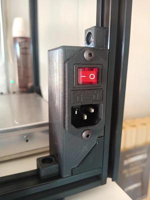 IEC320 C14 AC Power Switch Angle Case   