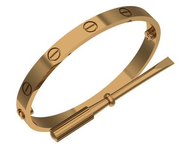 BRACELET cartier love gold 18 size