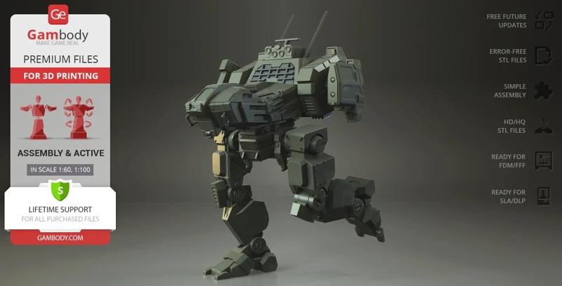 MWO Jenner 3D Printing Model | Assembly + Action