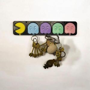 Pacman Key Holder 3D Print Stl Files, Wall Key Holder Print Files
