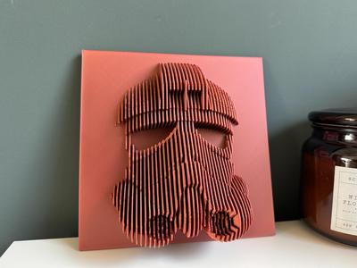 Tie Fighter layered sculpture