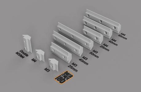 2020 T-Slot V-Slot Nut - M3 / M4 / Double Thread Alu_Profile - Inserto per profilo 2020 filletto M3 / M4 / Doppio   