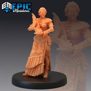 Madame Rever Writing / Female Human Soldier / Steampunk Tech Character