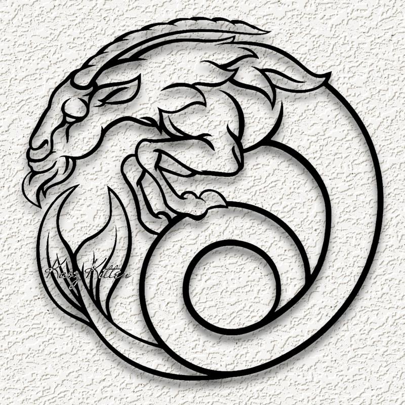 capricorn zodiac wall art astrology home decor