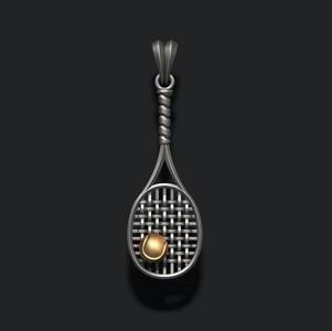 Tennis racket pendant
