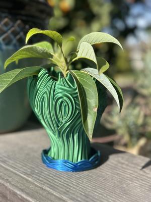 Woman's Head Planter Vase With Drain Holes and Water Catch Tray SUPPORT FREE 