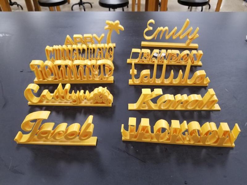 Desk Name Plate Project 2018