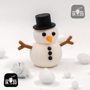 Knitted Snowman Candle Holder / Ornament / Figurine / Multiparts / 3MF
