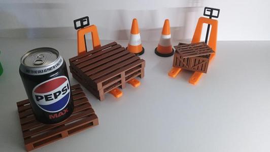 Mini pallet truck coaster set