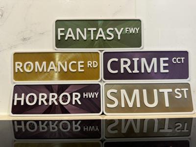 Bookshelf Street Signs