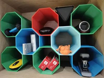 Octagon Combination Rack, Collectible Display, Storage, Connectable, Batch Printing, 16 Pieces, Freely Combinable