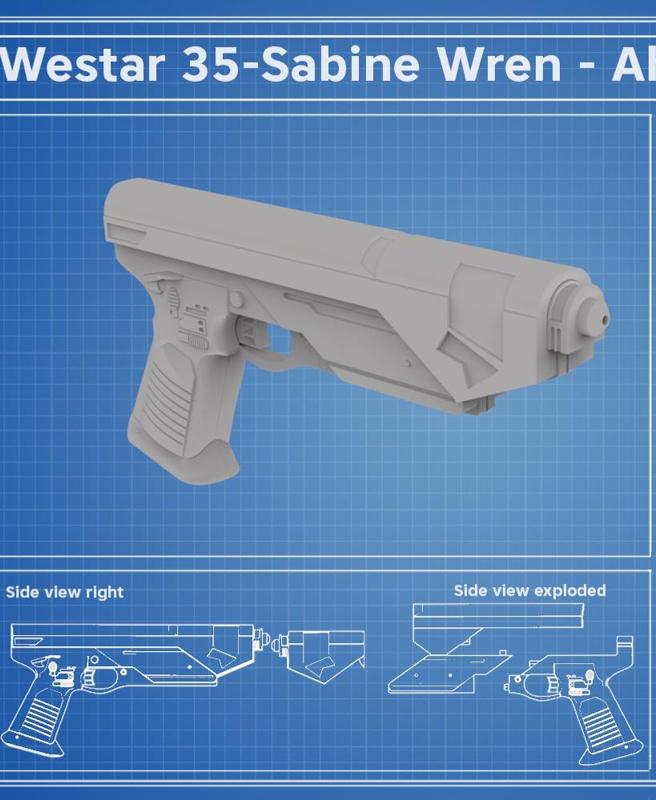Westar-35 Sabine Wren blasters - Ahsoka