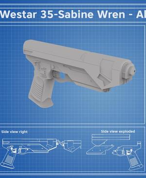 Westar-35 Sabine Wren blasters - Ahsoka