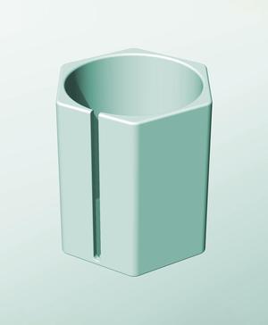 CH162-210-S Modular Stacking slotted container for home decor