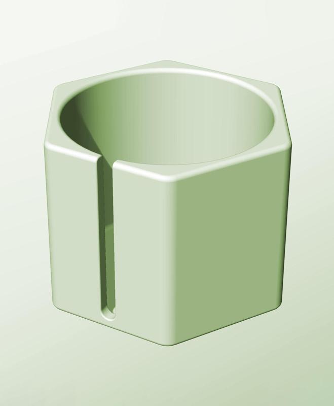 CH128-115-S Modular slotted component container modern decor