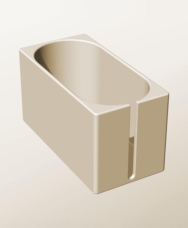 CX96-115-SS Modular slotted component container modern decor
