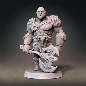 Goliath Barbarian Type A (Bald) w/ Modular Hands and 4 Weapons